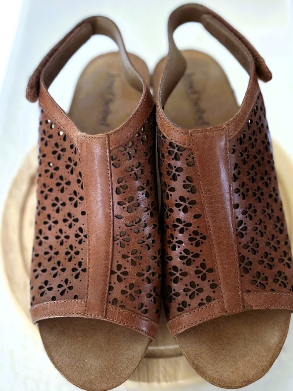 Josef Seibel Laser-cut Leather Heels, Size 40